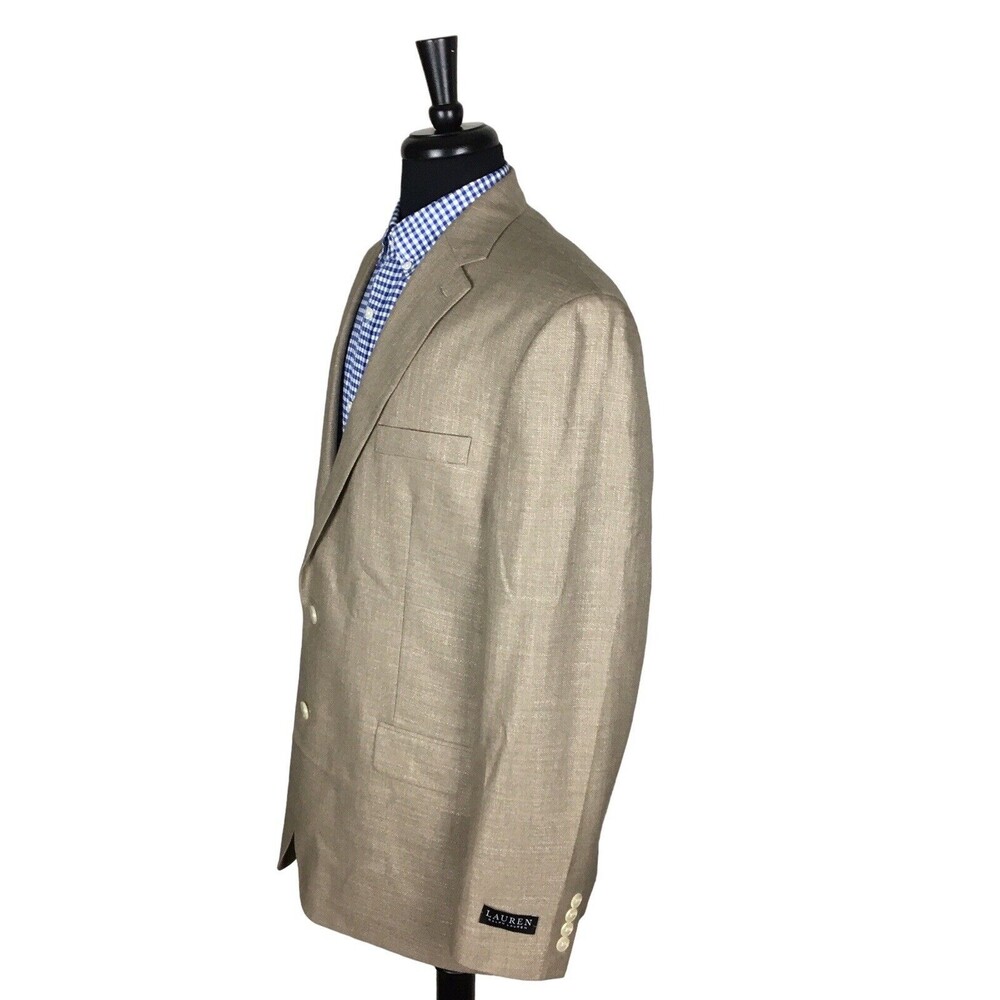 NWT Ralph Lauren Black Label Mens Poly/Rayon/Linen Blend Sport Coat Blazer 44L - Picture 3 of 12